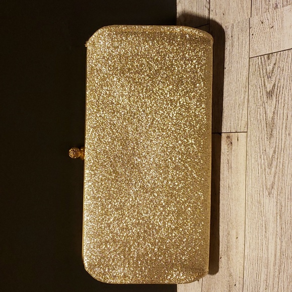 Rulo Creations Gold Glitter Clutch Handbag Vintage - Picture 3 of 14